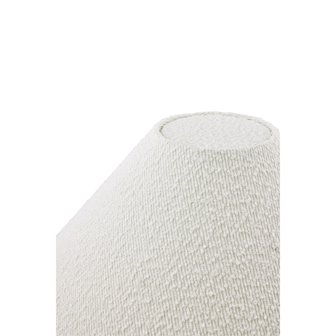 Duży abażur do lampy stojącej boucle biały 45cm detal